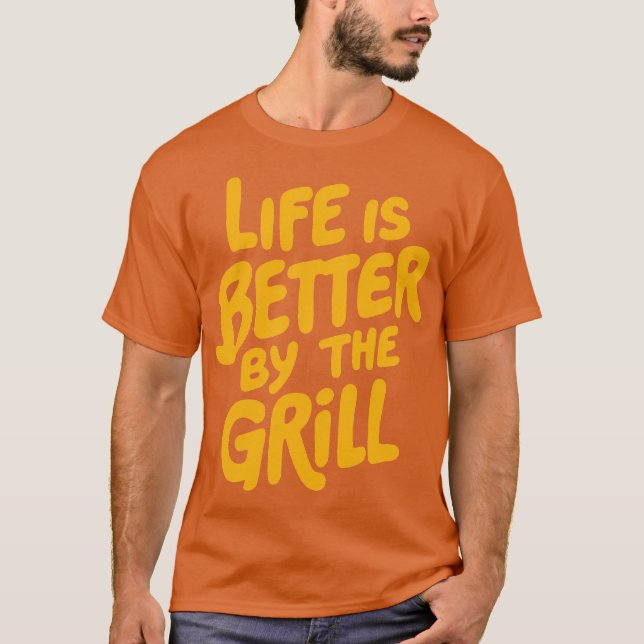 Camiseta bbq life es mejor al lado de la parrilla (Anverso)