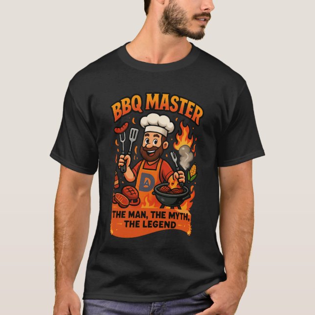 Camiseta BBQ Master Dad Funny Fathers Day Grill Gift (Anverso)