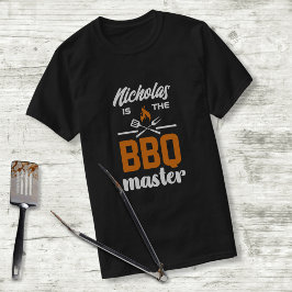 Camiseta BBQ Master Grilling Tools Typography Personalizado