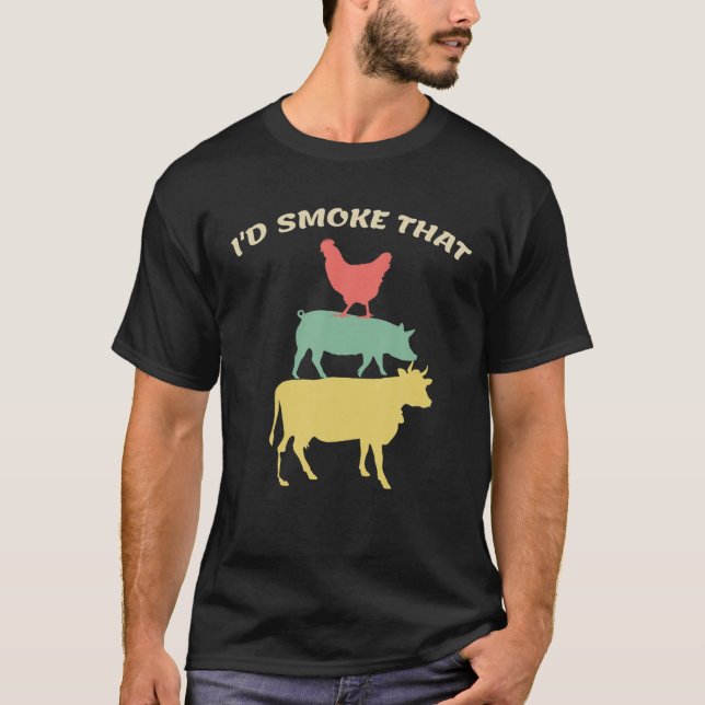 Camiseta BBQ... me HUMIRÍA... ese pincho (Anverso)