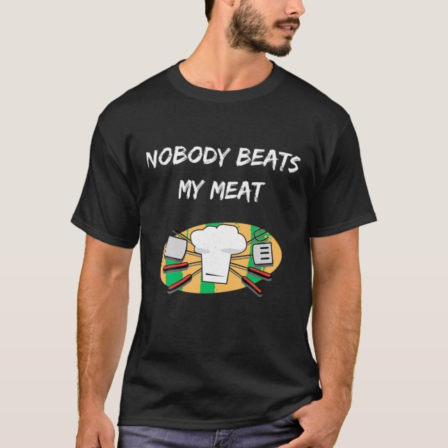 Camiseta BBQ: Nadie le gana a mi carne. (Anverso)