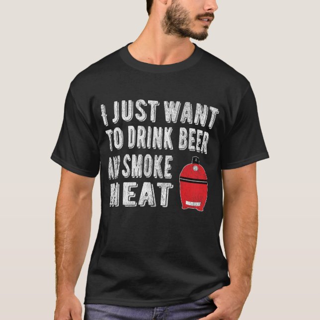 Camiseta BBQ Pitmaster Beer Beer Beer Smoer Carne (Anverso)