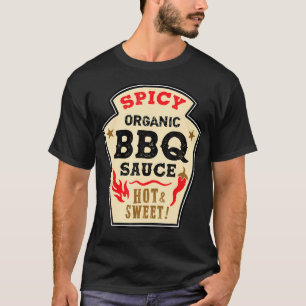 Camiseta Bbq Sauce Hot Spicy Grill Ketchup Barbeque Hallowe