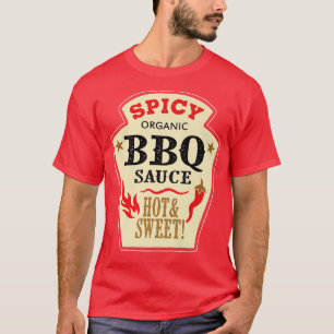 Camiseta Bbq Sauce Hot Spicy Grill Ketchup Barbeque Hallowe
