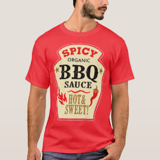 Camiseta Bbq Sauce Hot Spicy Grill Ketchup Barbeque Hallowe