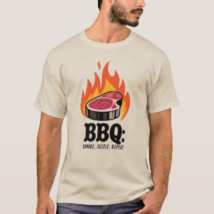 Camiseta BBQ: Smoke, Sizzle, Repetir
