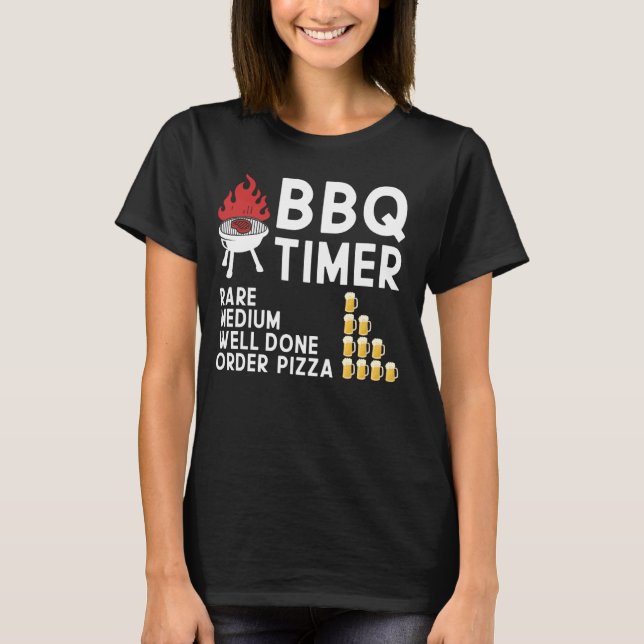 Camiseta BBQ Timer Barbacoa Grilling Smoker Bebe (Anverso)
