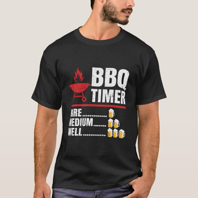 Camiseta Bbq Timer Barbecue Funny Grill Grill Gift Grill (Anverso)