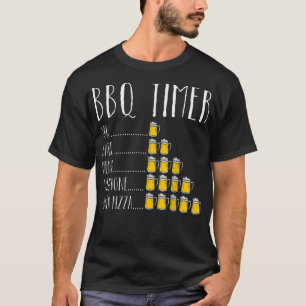 Camiseta BBQ Timer Beer Being Funny Grilling T-Shirt