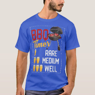 Camiseta BBQ Timer Beer Cerveza Funny Grilling BBBQ Meme