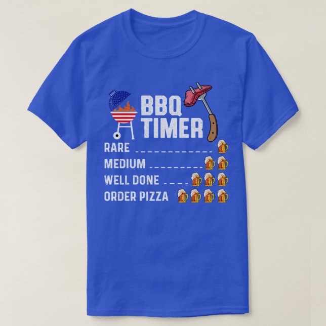 Camiseta BBQ Timer Funny Barbacoa Master Grill Pun Grilling (Diseño del anverso)
