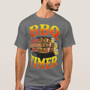 Camiseta BBQ Timer Grilling Grill Master Beer Humo