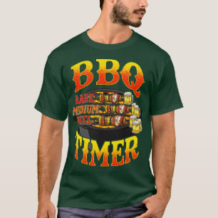 Camiseta BBQ Timer Grilling Grill Master Beer Humo