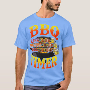 Camiseta BBQ Timer Grilling Grill Master Beer Humo