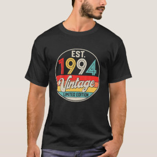 Camiseta Bday 28 Años Vintage 1994 Edición Limitada 28