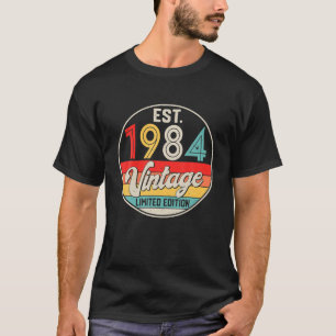 Camiseta Bday 38 Años Vintage 1984 Edición Limitada 38ª