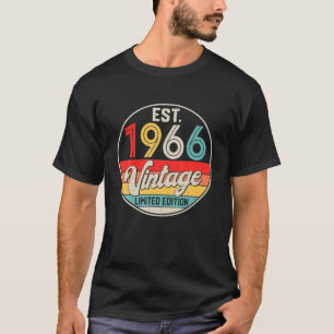 Camiseta Bday 56 Años Vintage 1966 Edición Limitada 56ª