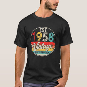 Camiseta Bday 64 Años Vintage 1958 Edición Limitada 64ª