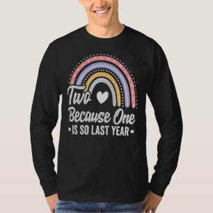 Camiseta Bday Cute, Chica de dos años y segundo cumpleaños