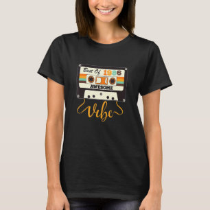 Camiseta Bday de 36 Años Mejor De Cinta Cassette De 1986 36