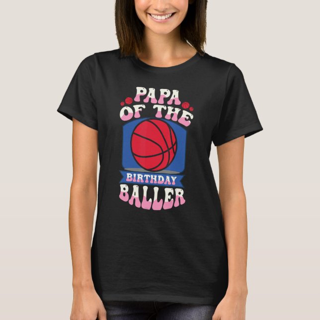 Camiseta Bday, El Tema Del Baloncesto De Papá Noel (Anverso)