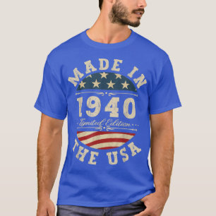 Camiseta Bday Limited Edition 1940 USA 82th Bi de 82 años