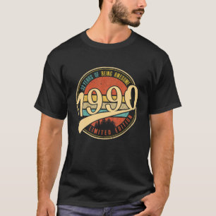 Camiseta Bday Vintage 1990, 32 Años, Edición Limitada