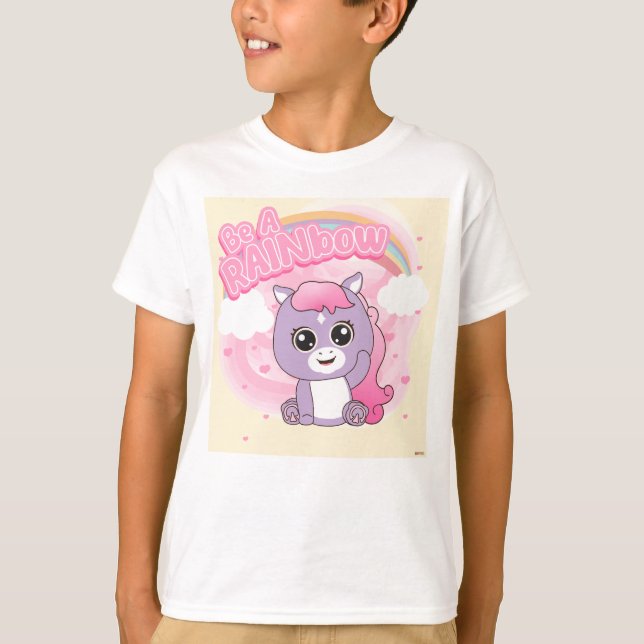 Camiseta Be a Rainbow: Colección de amigos animales (Anverso)