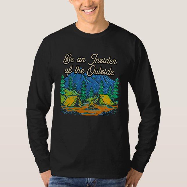 Camiseta Be an Insider of the Outside Camping Positive Quot (Anverso)