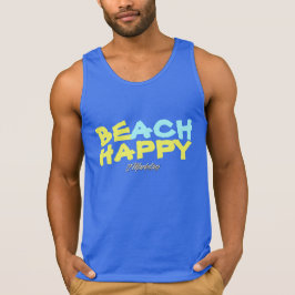 Camiseta BE BEACH HAPPY tanque verano sin mangas océano