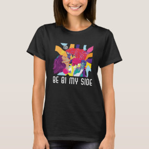 Camiseta Be Bi My Side Bisexual Rainbow Pride Marcha Bisexu