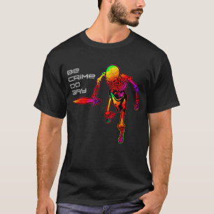 Camiseta Be Crime Do Gay Color Skeleton Funny LGBT