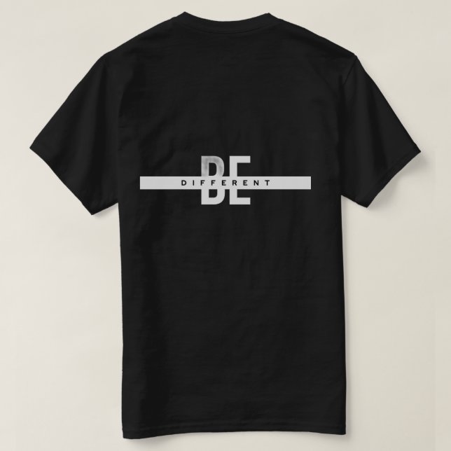 Camiseta Be Different | Motivational Typography T-Shirt (Reverso del diseño)