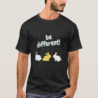 Camiseta be different sei UNIQUE Rabbit Easter Saying 1