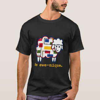 Camiseta Be Ewe-Nique Baseball Oveja de Arte Geométrico Mod