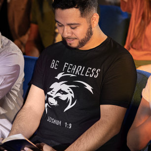 Camiseta Be Fearless Christian Faith Joshua 1:9