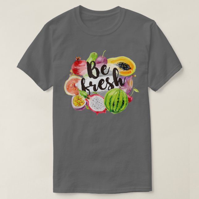 Camiseta Be Fresh Vegan Fruit Amantes del Agricultor Vegeta (Diseño del anverso)