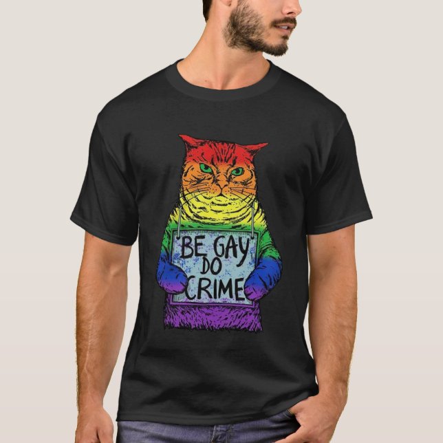 Camiseta Be Gay Do Crime LGBT Equality LGBTQ Gay Trans Righ (Anverso)