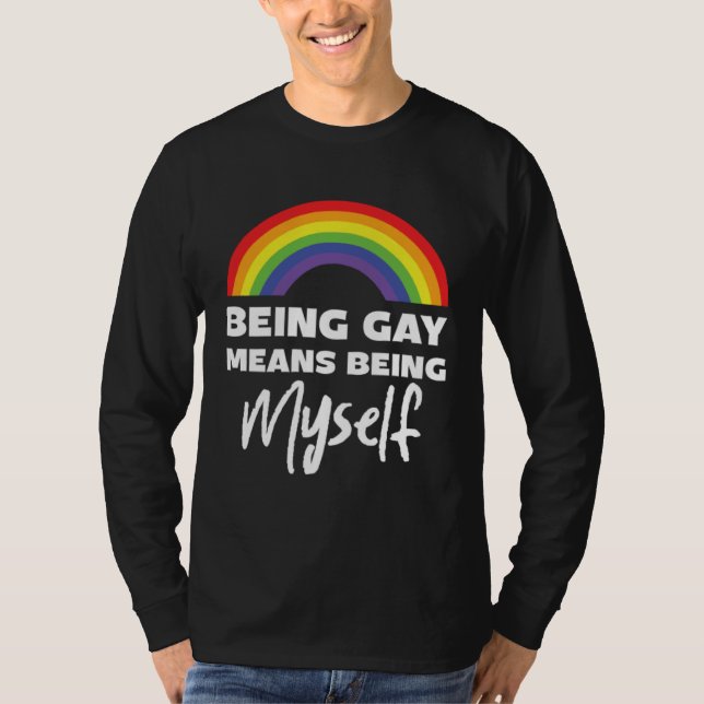 Camiseta Be Gay Myself Lesbian Bisexual Trans Gay Pride (Anverso)