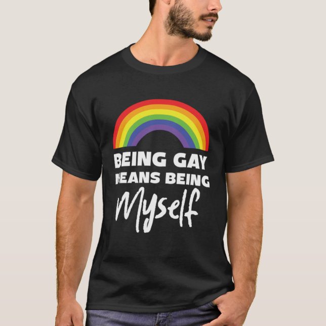 Camiseta Be Gay Myself Lesbian Bisexual Trans Gay Pride (Anverso)