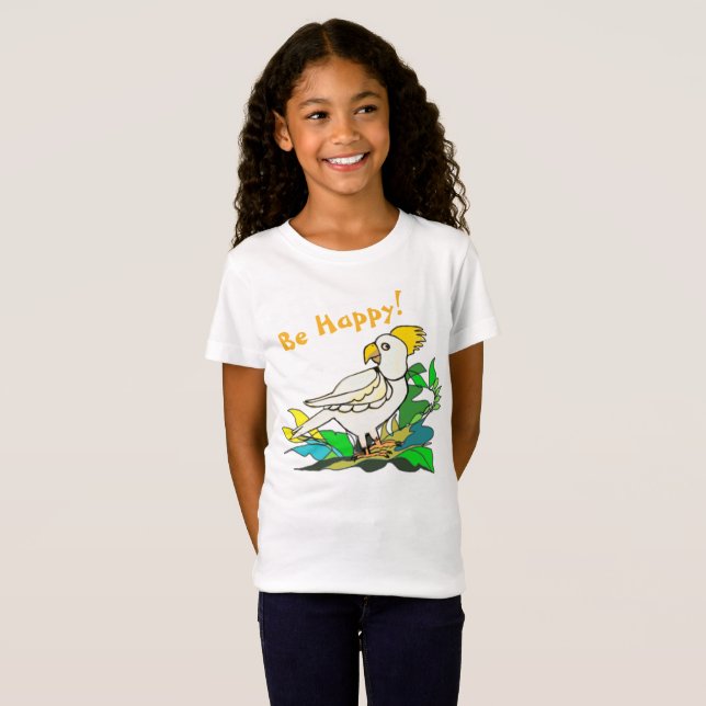 Camiseta Be Happy cockatoo T-Shirt (Anverso completo)