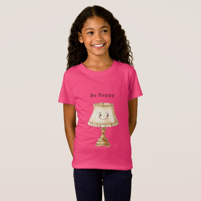 Camiseta Be Happy Cute Smiling Lamp (Anverso completo)