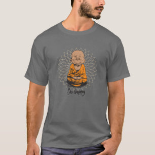 Camiseta Be Happy Zen Little Baby Buddha T Mandala T Gift