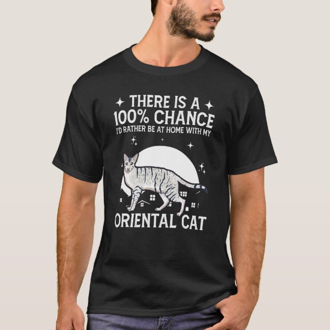 Camiseta Be Home With My Oriental Cat (Anverso)