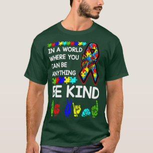 Camiseta Be Kind Autism Awareness ASL Mom Teacher Kindness