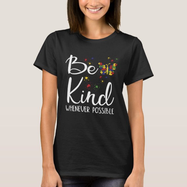 Camiseta Be Kind Autism Awareness Choose Kindness Autism Te (Anverso)