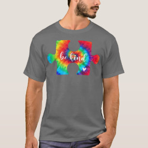 Camiseta Be Kind Autism Awareness Kindness Tie Dye Mom Dad 
