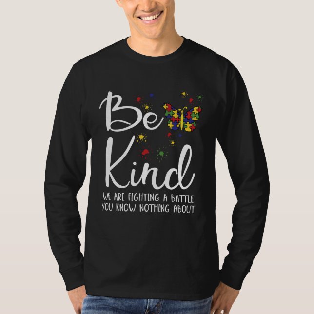 Camiseta Be Kind Autism My Son Has Autism Parents Of Autist (Anverso)