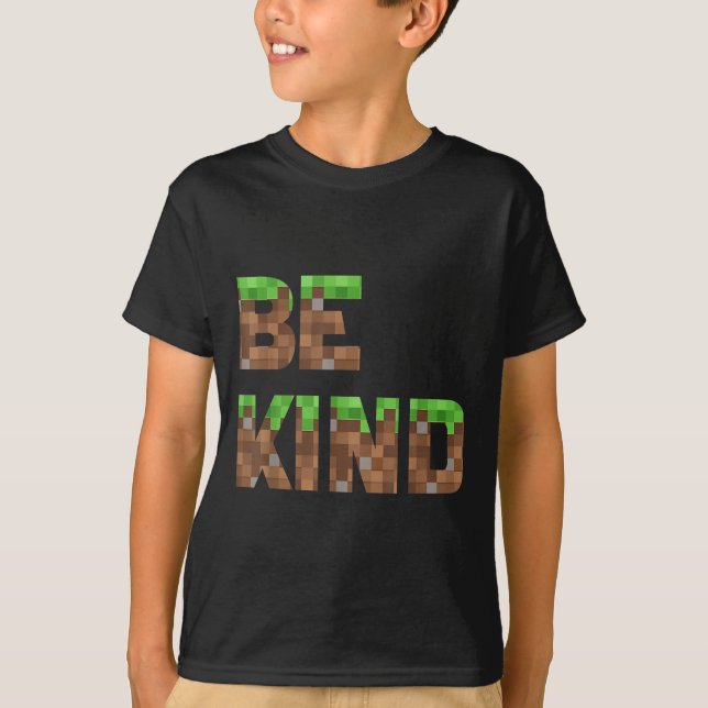 Camiseta Be Kind Boys Adolescentes Niños Pixel Videojuego A (Anverso)