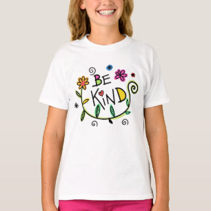 Camiseta Be Kind Cute Floral Trendy Chicas